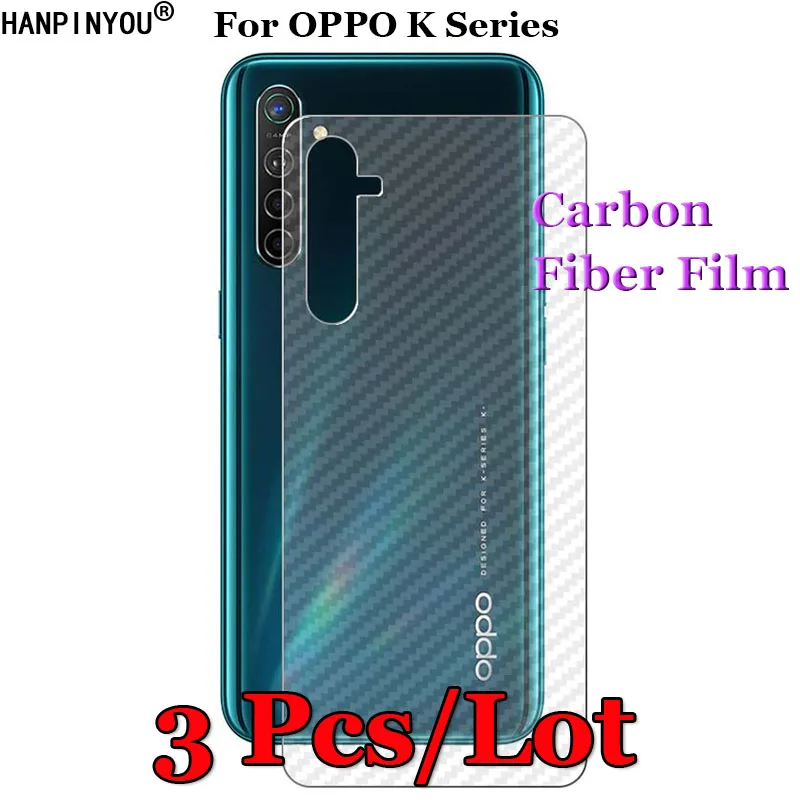 3 шт./лот для OPPO K9 / K5 K7 5G 6 4 &quot3D Нескользящая прозрачная углеродная волокна задняя