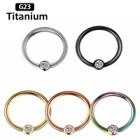 new g23 titanium ap ring bcr ball clip ring with drilling nose ring earring milk ring female ring body piercing jewelry 16g