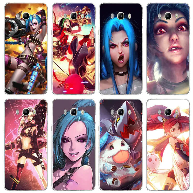League of Legends Джинкс мягкий чехол для телефона samsung Galaxy Note 4/Note 5 8 9 10 A10 A20 A30 A40 A50 A60 A70 A80