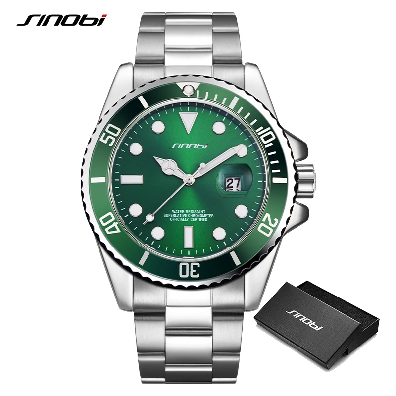 Часы наручные SINOBI Мужские кварцевые лидер продаж светящиеся в темноте из