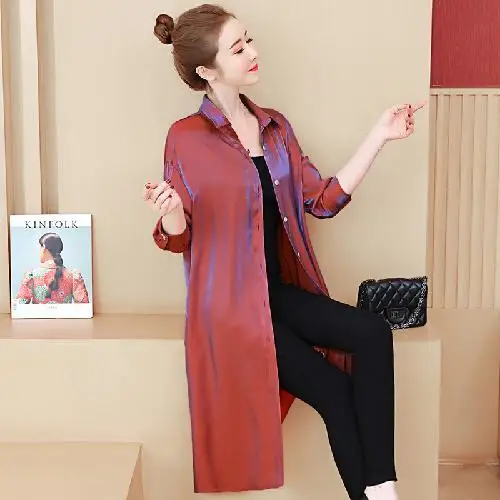 

2020 Fashion Autumn Spring Long Shirt Blouse Women Solid Tops For Ladies Tunic Elegant Blusas Chemisier Vestidos Femme H229