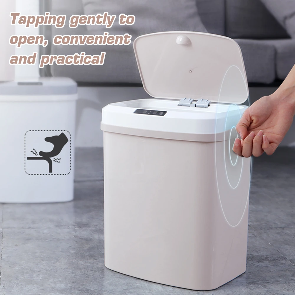 

15L Large Capacity Touchless Infrared Motion Sensor Automatic Induction Smart Trash Can Household Kitchen Garbage Bin 2 Color