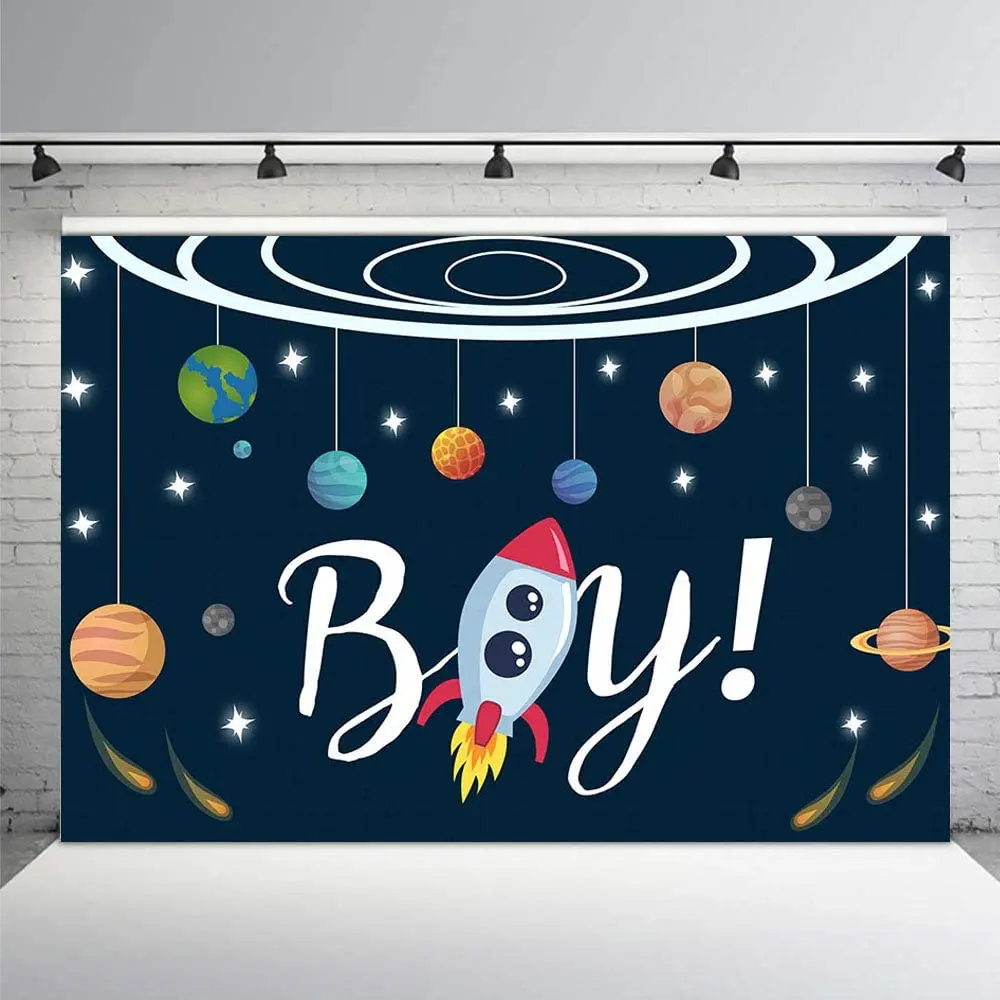 Фон для фотосъемки детей с изображением космоса солнечной системы планеты