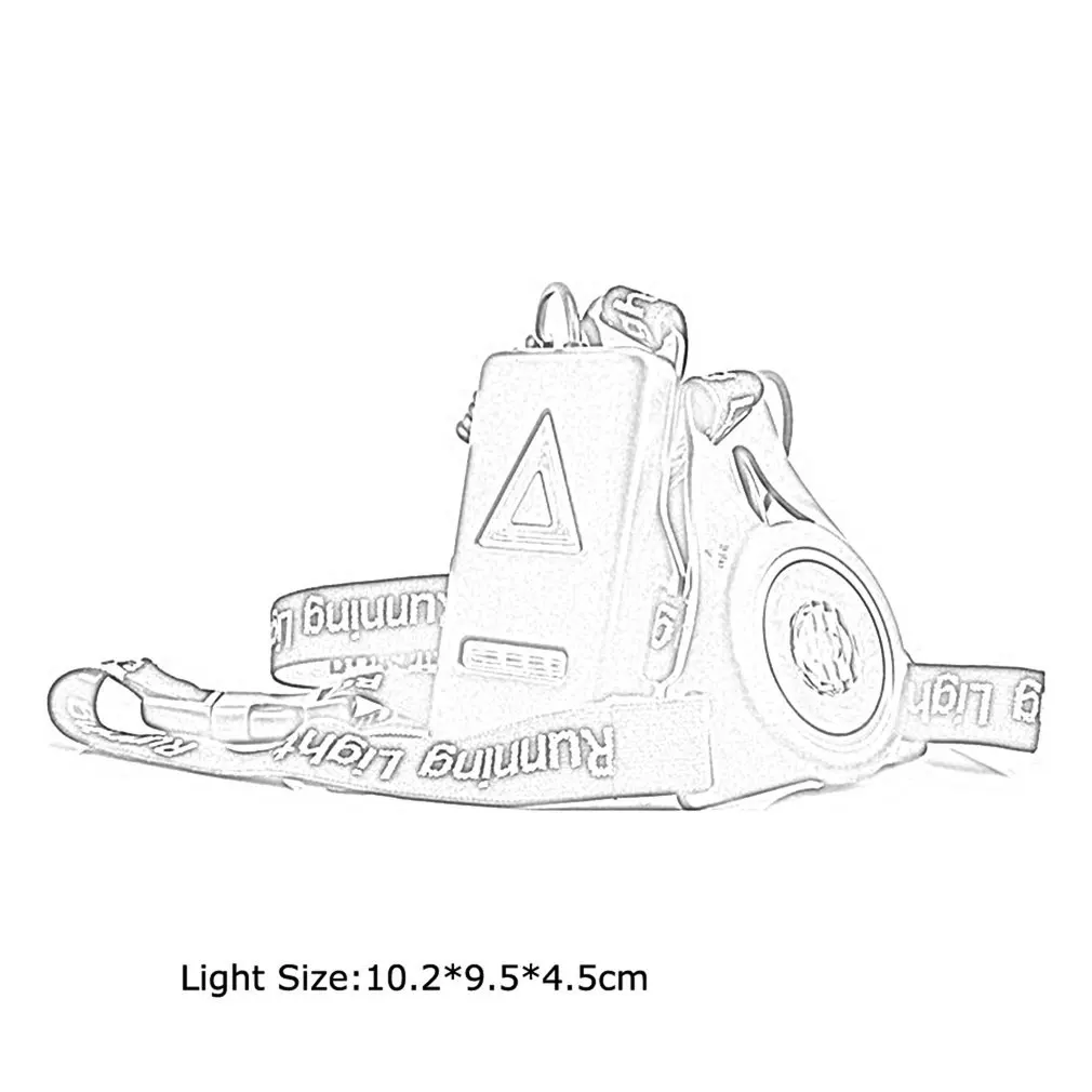 

LED Night Running Flashlight Warning Lights USB Charge Chest Lamp White Light Torch Outdoor Sport Running Lights