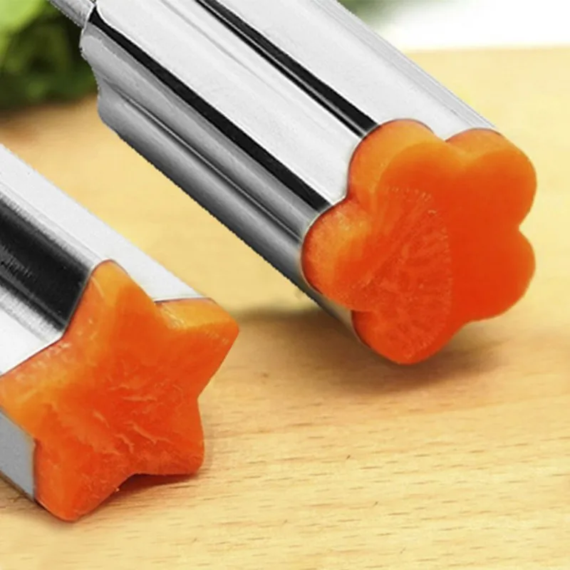 

Norbi Fruit Slicer Stainless Steel Baking Biscuit Mould Creative Heart Type DIY Fruit Vegetable Cutter Mould Kitchen Accessories