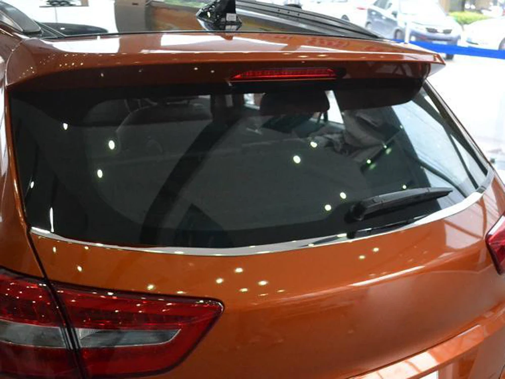 Для Hyundai Cantus Creta ix25 2014-2018 2019 нержавеющая сталь заднее стекло задняя дверь спойлер