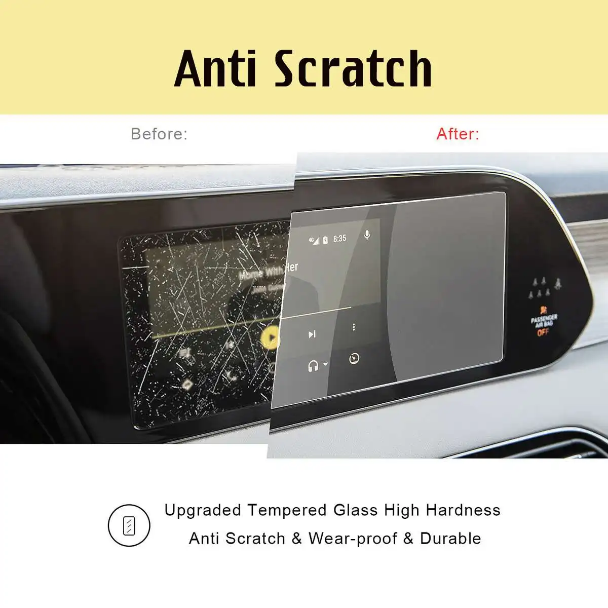 Автомобильный навигатор Экран протектор Защитная пленка из закаленного стекла