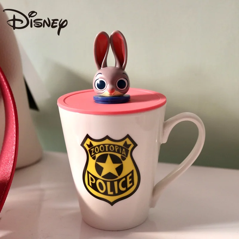 

Disney mugs Crazy City Judy with spoon cartoon ceramic mugs Home large milk mugs drinking mugs coffee cup set