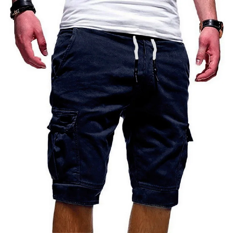 

New Mens Shorts Fitness Casual Drawstring Short Pants High Quality Shorts Men's Multi-pocket Sports Shorts