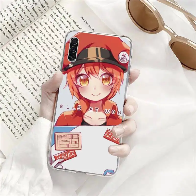 

Cells at Work! Code Black Phone Case Transparent for Samsung A71 S9 10 20 HUAWEI p30 40 honor 10i 8x xiaomi note 8 Pro 10t 11