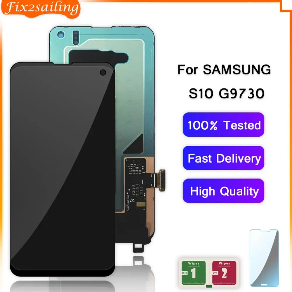 Супер AMOLED ЖК-дисплей для Samsung Galaxy S10 2019 G9730 G973F дисплей кодирующий преобразователь