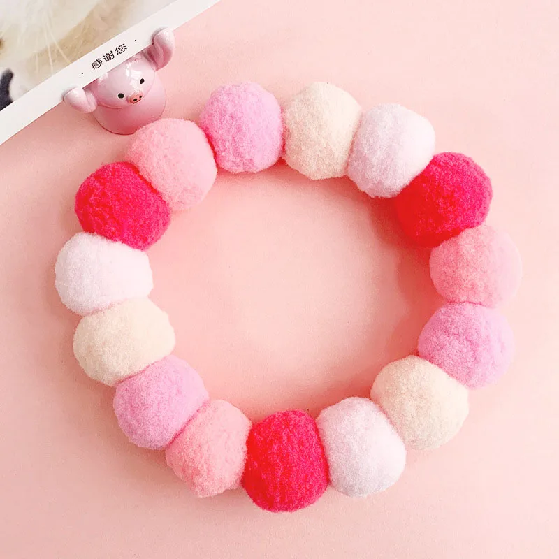 

Cute Plush Ball Pet Dog Cats Collars Adjustable Puppy Chihuahua Yorkie Neck Strap Kitty Scarf Pets Accessories Kitten Necklace