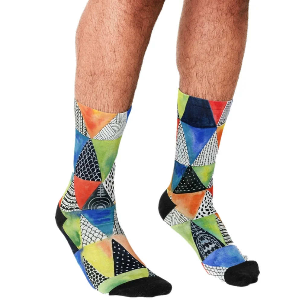 

2021 Men Socks harajuku Dinosaur Jungle Socks personality Happy hip hop Novelty Skateboard Crew Casual Crazy Funny Socks