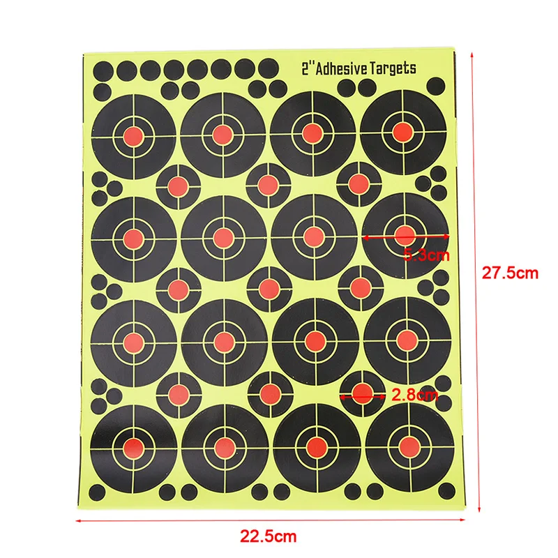 

160pcs/10sheets Shooting Targets Splatter Glow Florescent Paper Target for Hunting Archery Arrow Training Shoot Accessories