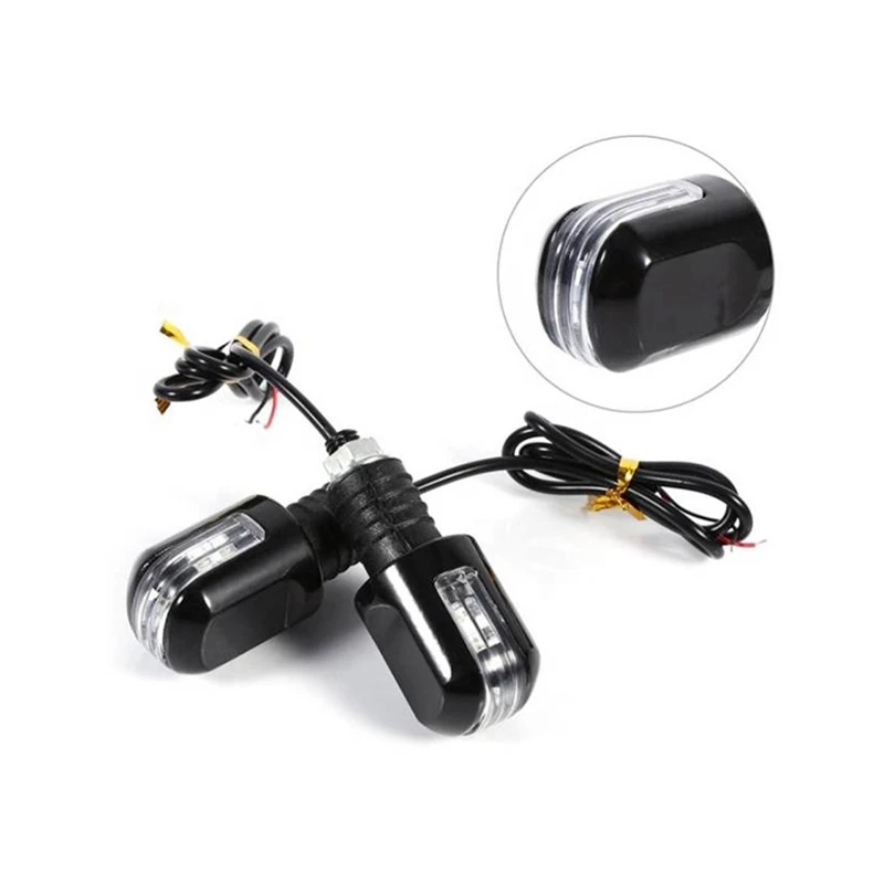 Мотоцикл рукоятка конец LED поворотники янтарный свет 12V проблесковый маячок