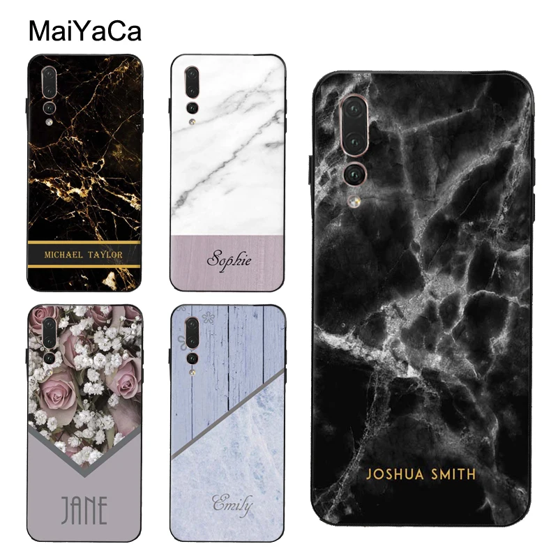 Индивидуальный мраморный исходный чехол для Huawei P30 Pro P20 P40 Mate 20 Lite P Smart 2019 Nova 5T Honor 8A