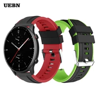 uebn 22mm silicone sport wristband strap for huami amazfit gtr 2 band bracelet for amazfit gtr 47mm stratos 3 watchbands