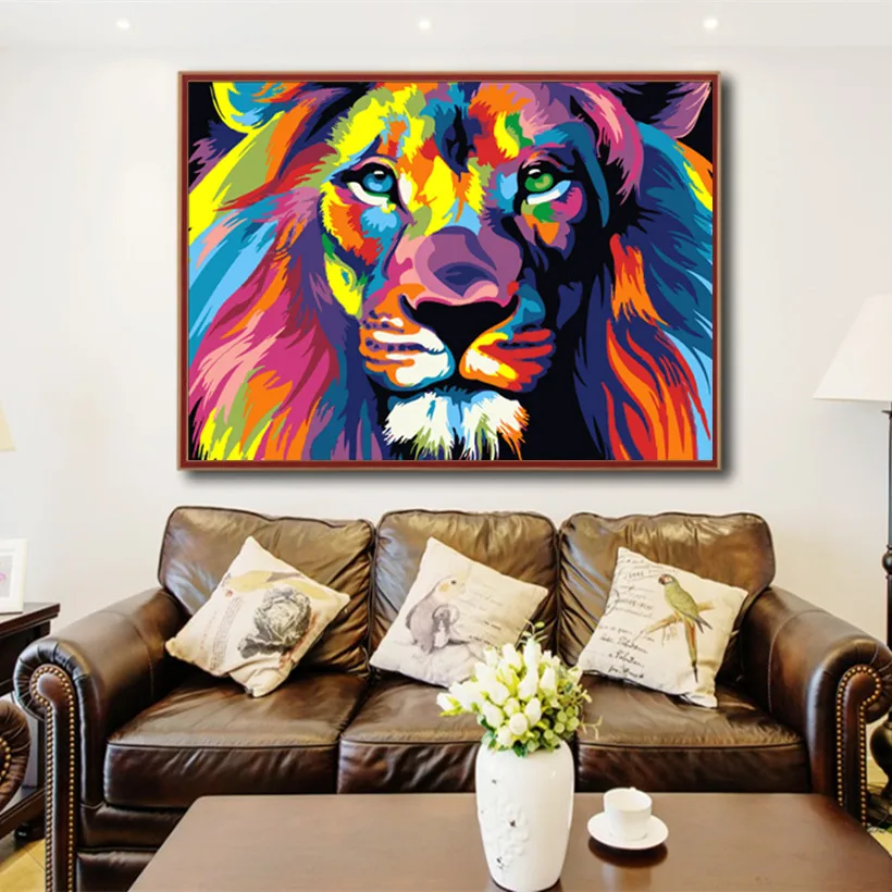 Алмазная живопись мультфильм животное Круглый DIY картина мозаика украшение дома