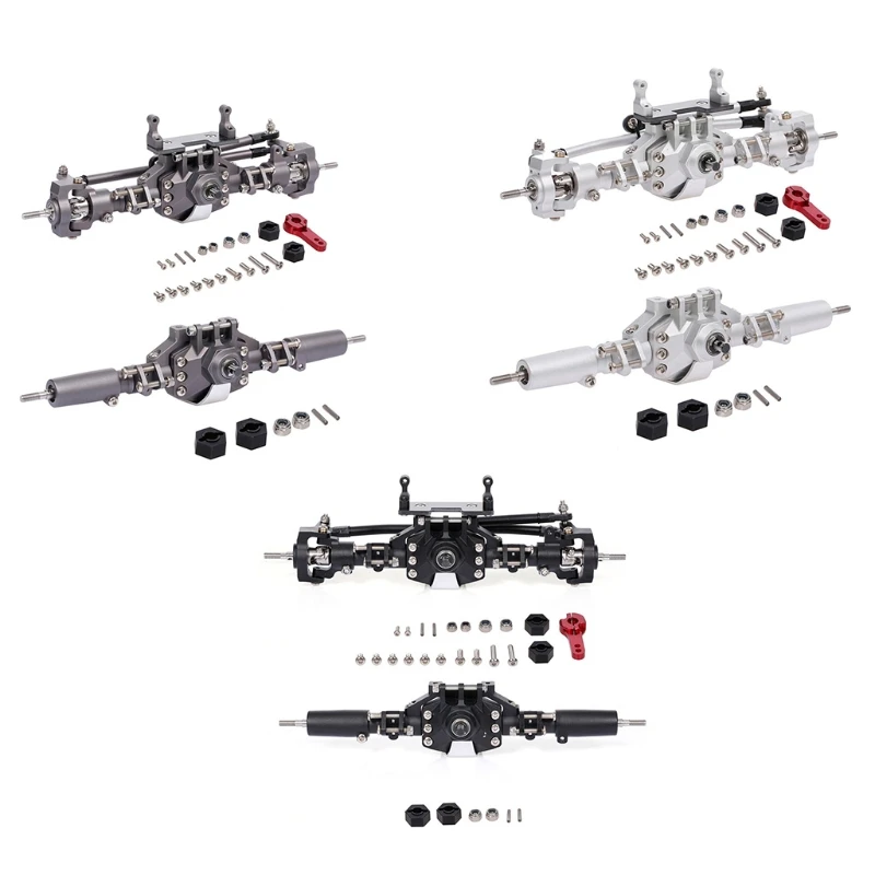 

W3JF 2 PCS Model Metal Made Gear Front & Rear Axle for SCX10 II 90047 Upgrade Parts