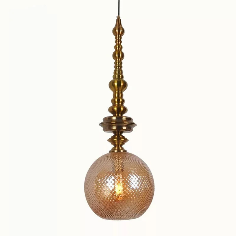 Классический стеклянный подвесной светильник в средиземноморском стиле люстра