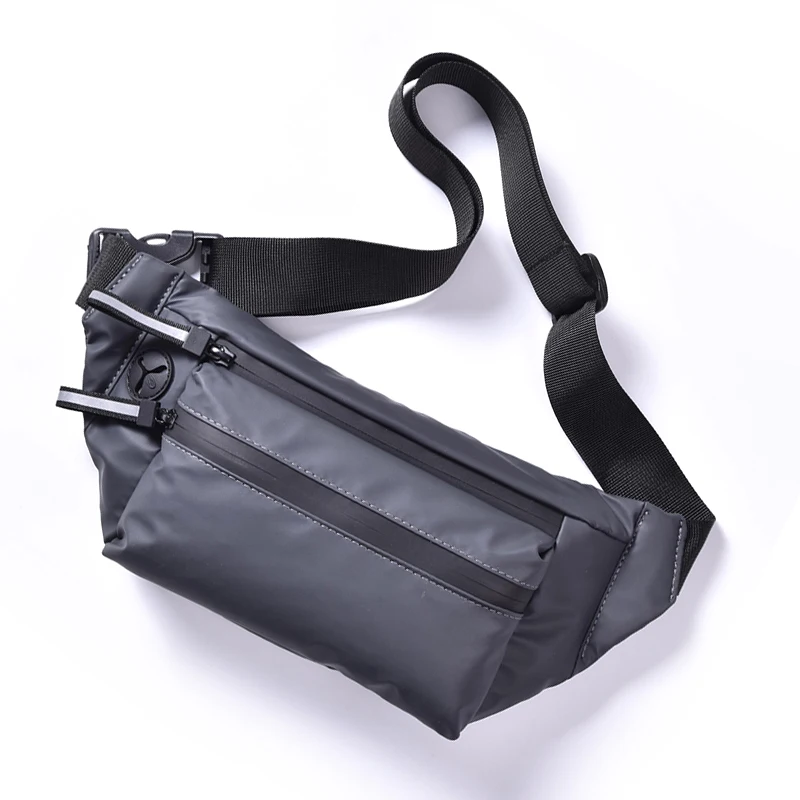 

Men Waterproof Waist Bag Black Fashion Travel Outdoor Chest Pack Casual Crossbody Bag Nylon Bum Waist Belt Pouch 3 Colors