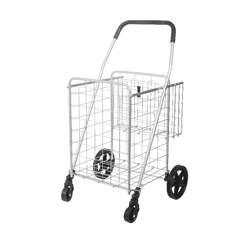 Foldable Pull Trolley, Can Load 45KG, Folding Grocery Shopping Cart For Street Stall Supermarket