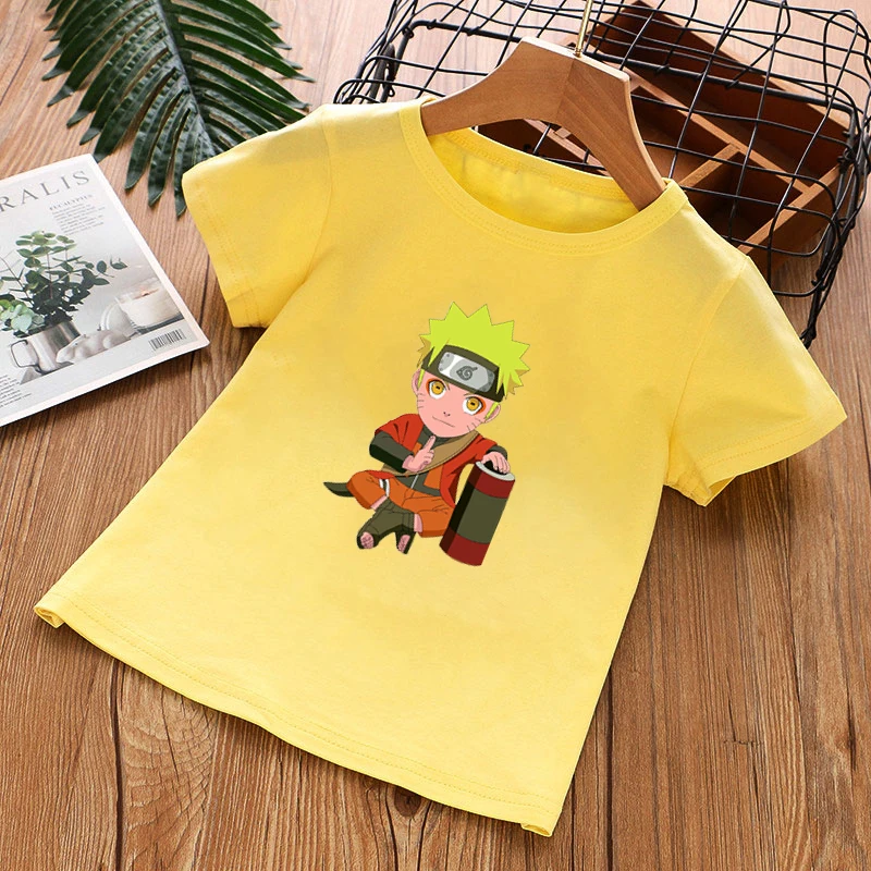 

Narutoa Boys T-shirts Football Shirt Girls T-shirts Boys Clothes Summer Kids Top T-shirt Girls Clothes Children's clothing 4-14