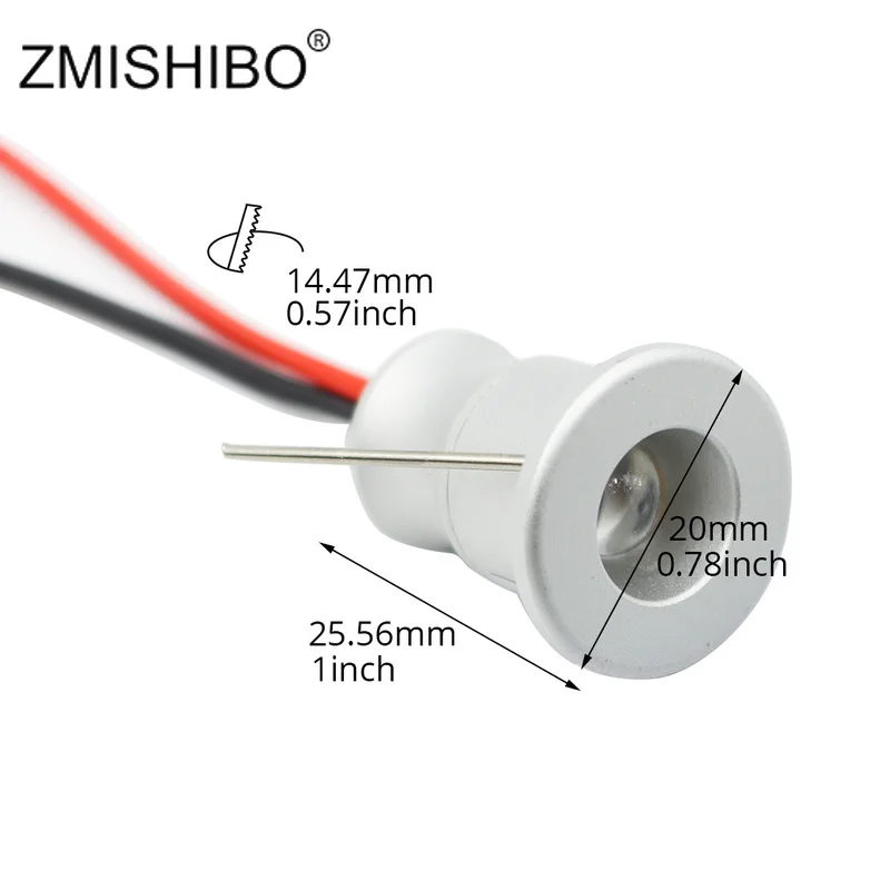 ZMISHIBO точечные светодиодсветодиодный Серебристые мини светильники для шкафа 12 В