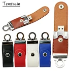 Кожаный с металлическим брелоком, флеш-накопитель 256 ГБ, USB флэш-накопитель 64 ГБ, 32 ГБ, 8 ГБ, USB 2,0, деловая Usb флэш-карта 128 ГБ, флеш-накопитель, карта памяти