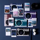 Набор милых бумажных стикеров Washi, 30 шт., украшения с голубым океаном, небом, растениями для скрапбукинга, творчества, альбома, журнала, планировщика, дневника