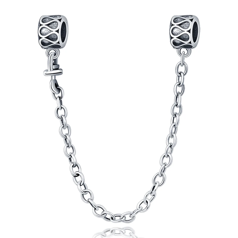 

2021 New PLAT Charm Of Ley 925 Security Chain Beaded Suitable For Ladies Original Pandora Bracelet DIY Jewelry