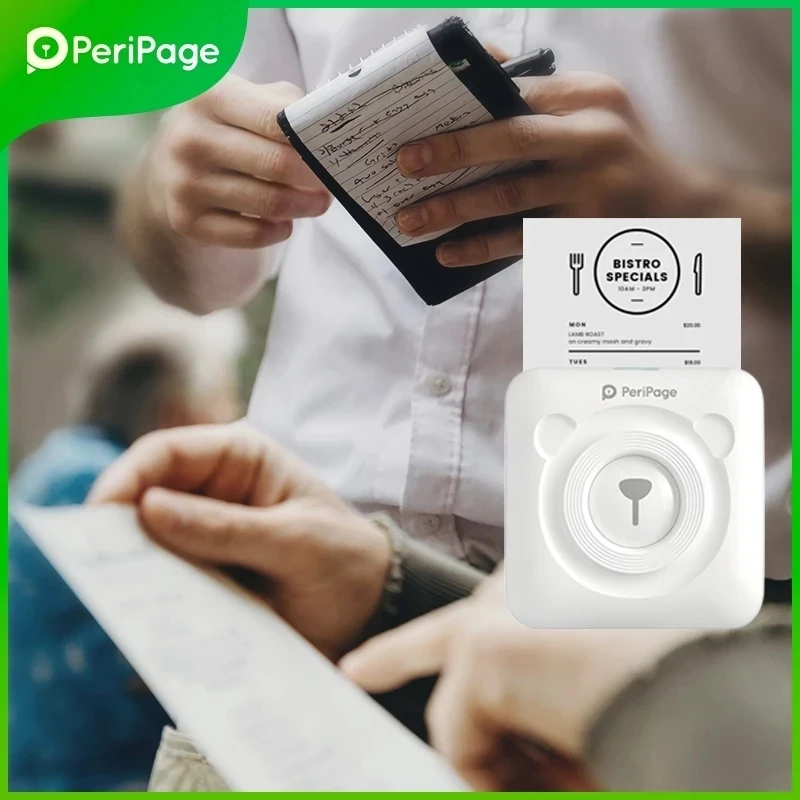 Мини принтер PeriPage A6 карман Bluetooth Термальность фотопринтер Поддержка мобильный