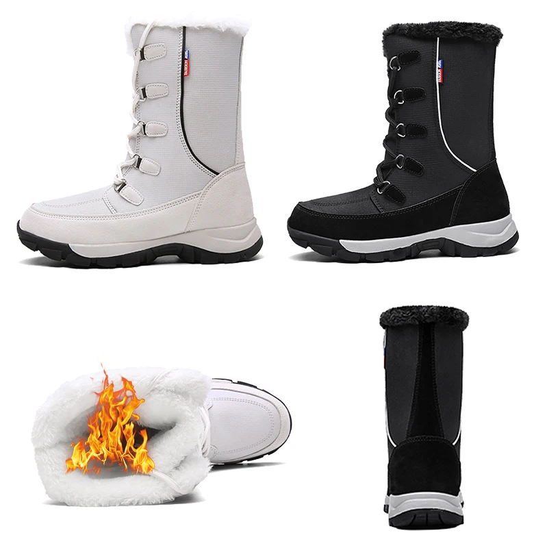 Женские зимние ботильоны водонепроницаемые походные ботинки сохраняют тепло