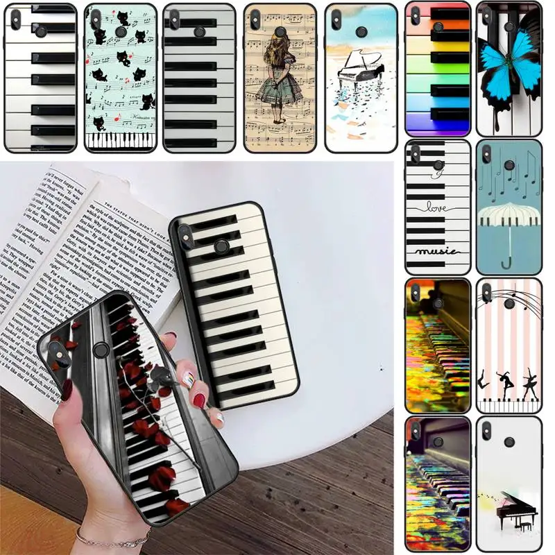 

white balck Piano Sheet music Butterfly Phone Case For Xiaomi Redmi 4X 5Plus 6A 7 7A 8 8A Redmi Note 4 5 7 8 9 Note 8T 8Pro 9Pro