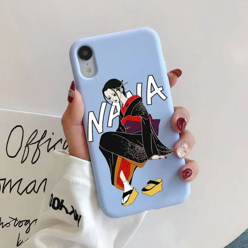 

YNDFCNB NaNa osaki Phone Case for iphone 13 12 11 Pro Max X XS Max XR Candy Color Soft Cover For iPhone 7 8 6 6S Plus Cases