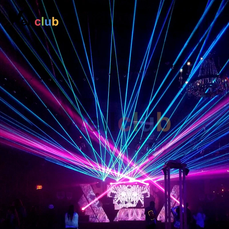 2 шт. ILDA Анимация rgb лазер 3 Вт dj светильник s dmx многоцветный диско лазерный