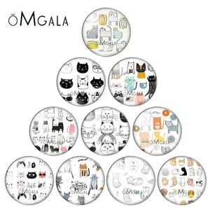 10 шт., стеклянные кабошоны для бижутерии, 10121416182025 мм