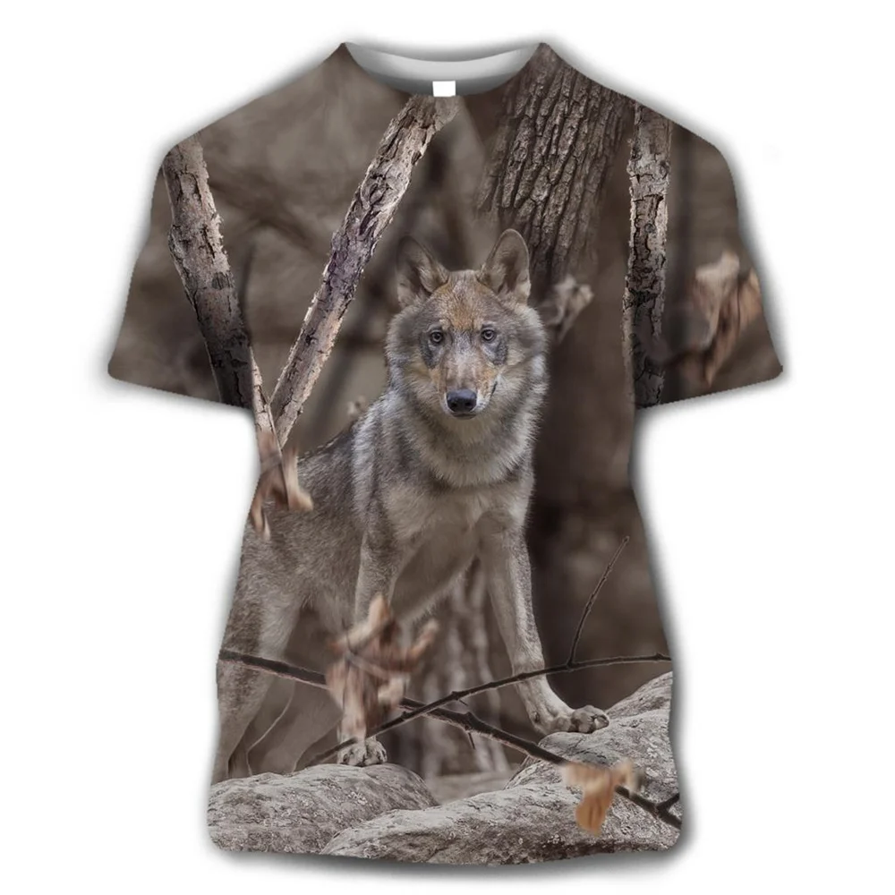 

2021 New Trees Hunting From Forest 3D Print T shirt Casual Funny Men Tee Shirt Summer Women O-neck Short-Sleeve Unisex Streetwea