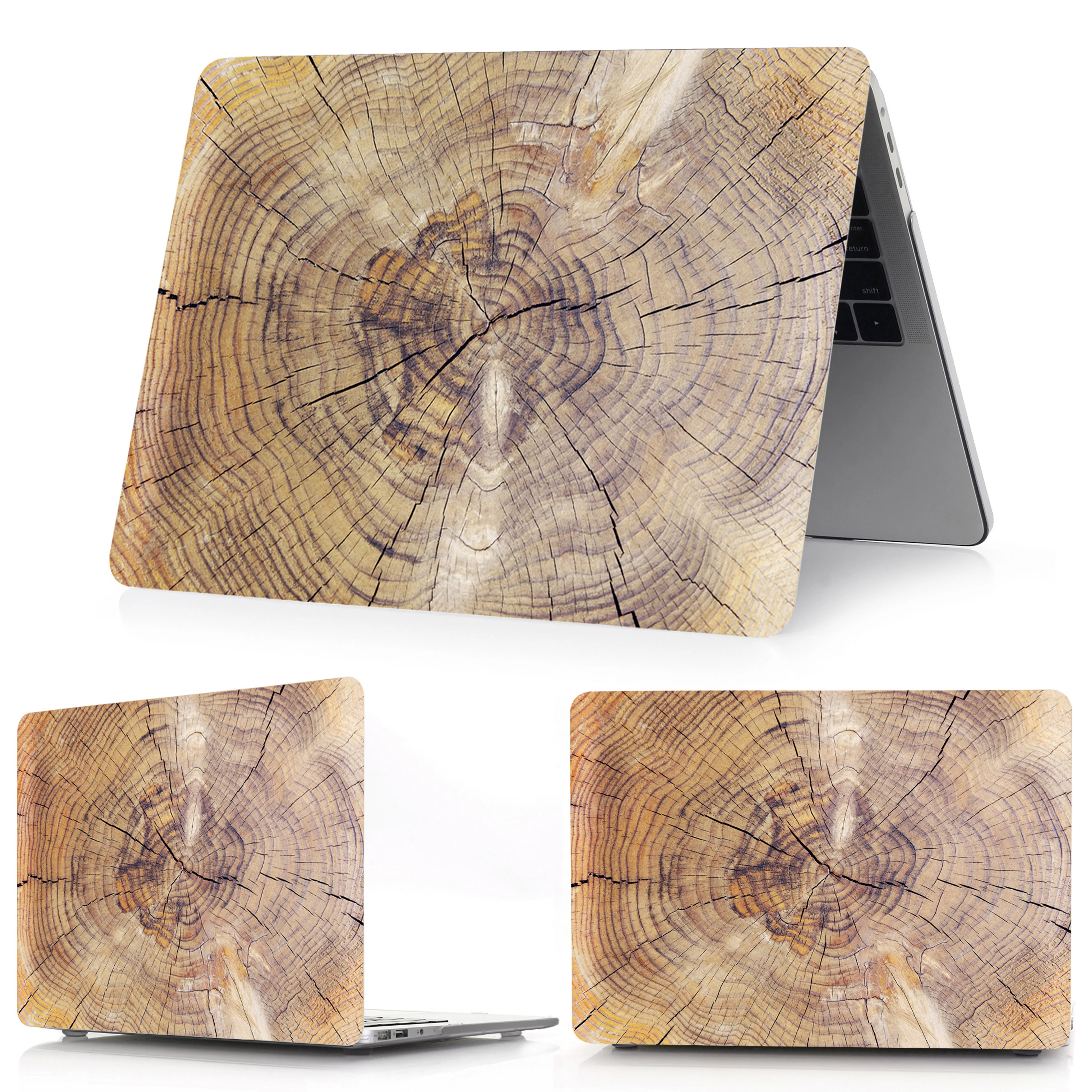 Чехол для ноутбука MacBook Air Pro жесткий чехол с деревянной поверхностью 11 12 13 15 16