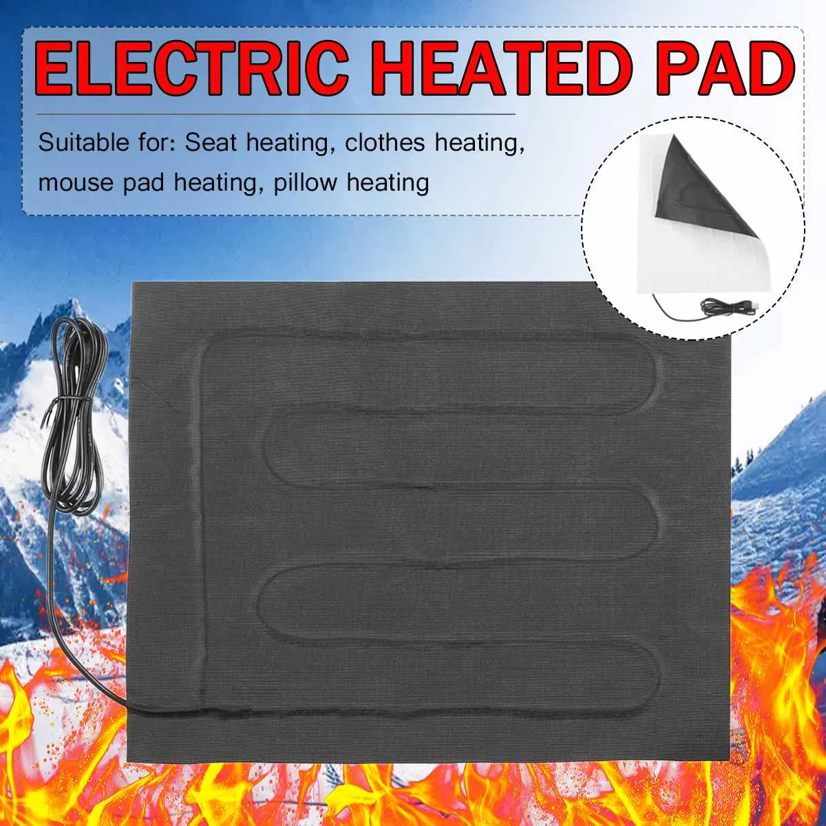 

24*30CM USB Electric Heater Heating Pad For DIY Thermal Vest Jacket Clothing Heated Pads Winter Body Warmer