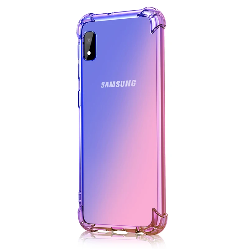 Чехол для телефона Samsung A10 ТПУ чехол 360 Защита 4 угла воздушная подушка градиентный