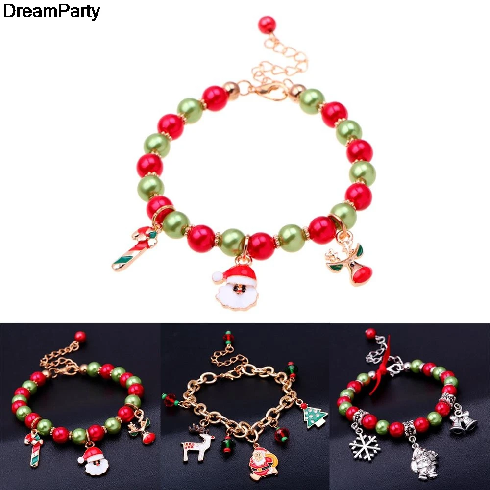 3 шт браслеты Санта Клауса Рождественские украшения подарок 2019 Navidad