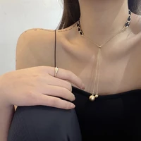 mihan fashion jewelry black suede necklace delicate design adjustable geometric pendant necklace for women lady gifts
