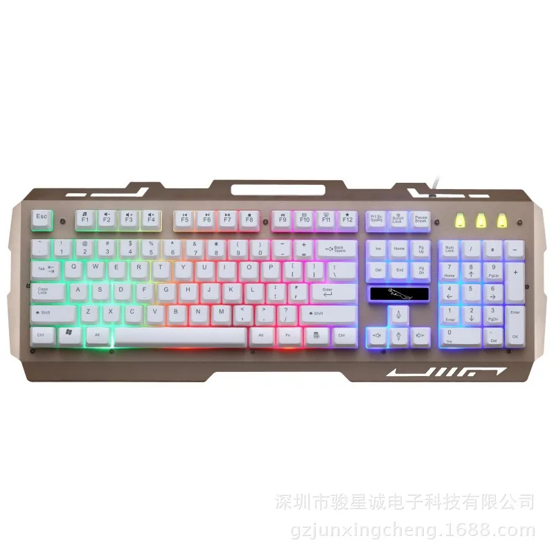 ZHUIGUANGBAO G700 железная пластина Радужная подсветка игровая клавиатура 19 ключ неколлизия машинное оборудование на ощупь клавиатура Лига