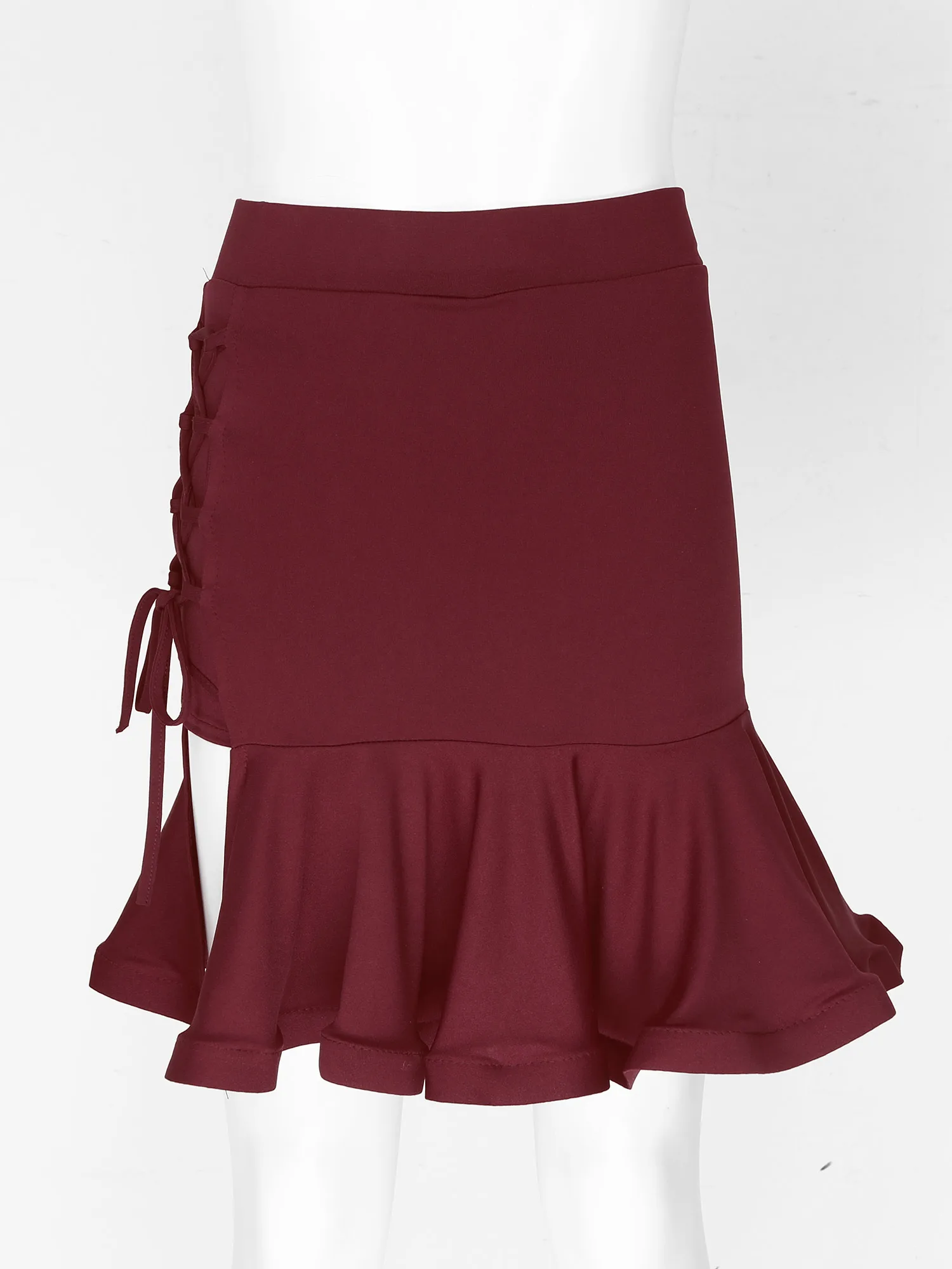 Взрослые латинская юбка для танцев бальный Танго Свинг Румба сбоку Разделение на