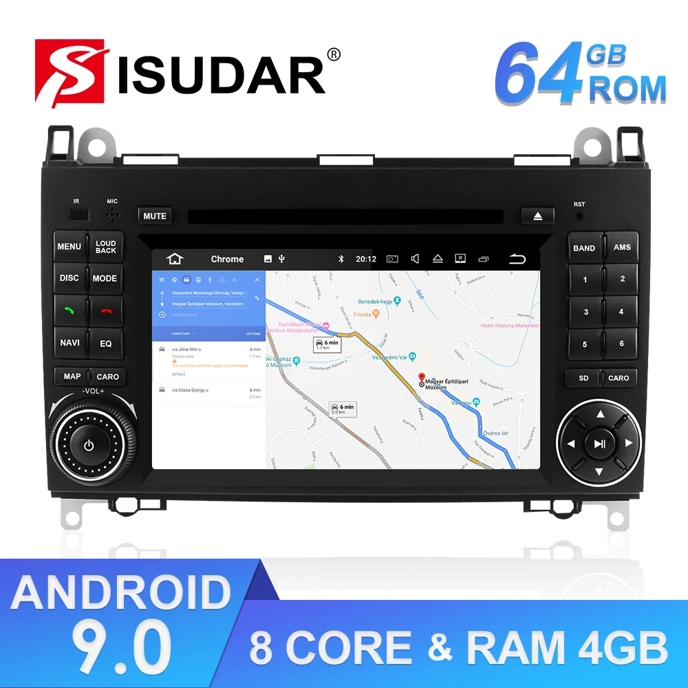 Isudar автомобильный мультимедийный плеер 2 din Android 9 стерео система для Mercedes/Benz/Sprinter/W169/B200/B-class автомобильный dvd-радио GPS DSP FM