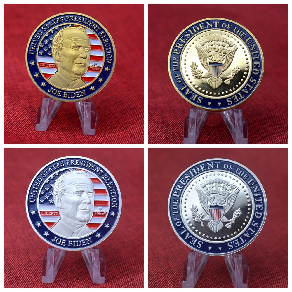 Сувенирная памятная монета Джо биден Коллекционная Коллекция монет