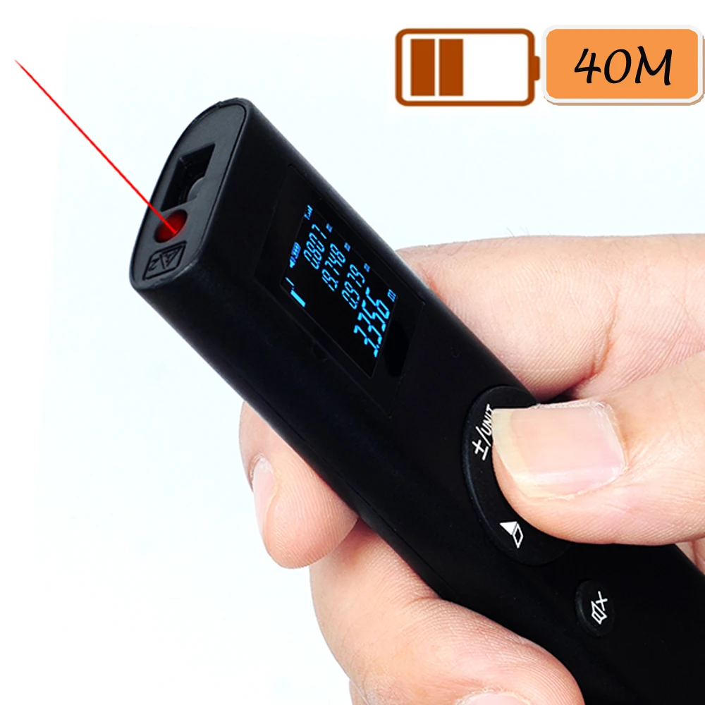 Портативный цифровой лазерный дальномер 40 м с USB зарядкой|Лазерные дальномеры| |