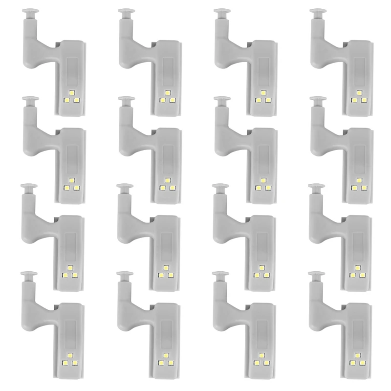 

16Pcs Hinge LED Sensor Light for Kitchen Cabinet Cupboard Closet Night Lights, Living Room/Bedroom/Wardrobe Night Lights