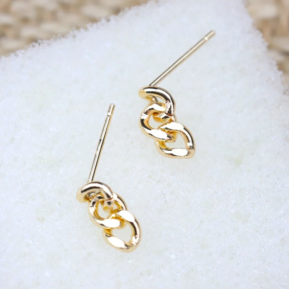 

Dainty Simple Chain Dangle Earrings Fashion Women Gold Drop Earring Minimalism Jewelry Gift